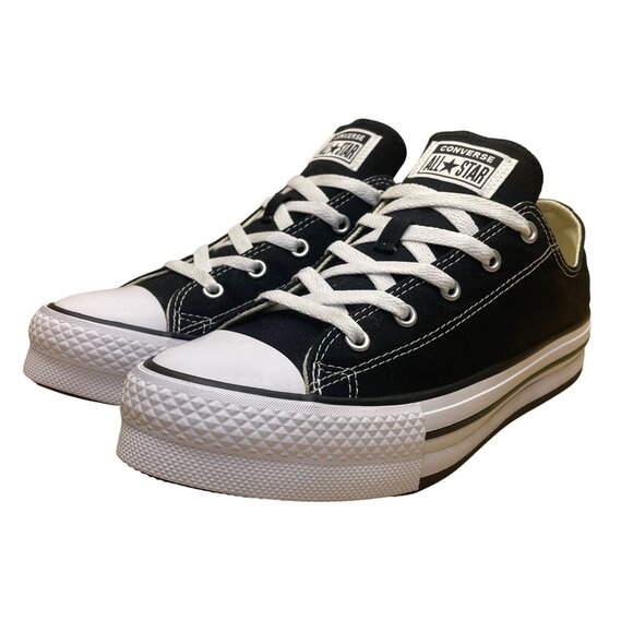Converse Kids Black & White Canvas Lace-Up Low-Top All Star Sneakers Size 6-New - Picture 3 of 8